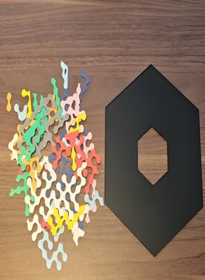 3D CRAFT Hexagonal Jigsaw PlasticPuzzle, Multicolored Pattern, Figure Toy, Brain Teaser Game - Image 5
